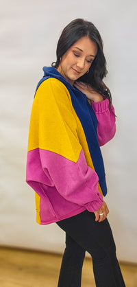 Autumn Mood Color Block Pullover