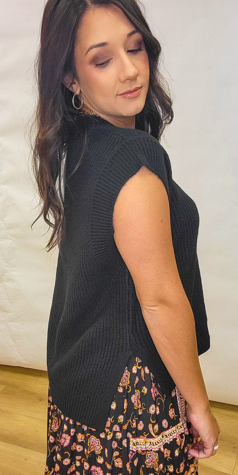 Easy to Style Black Sweater Top